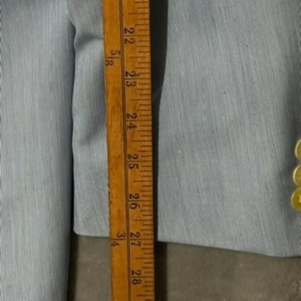 Levi Strauss Tailored Classics Mens 48L Blue White Linen Look Suit & Pants
